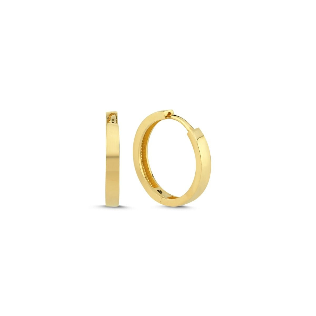 Melfia 14kt Guld Creol med Kant 16mm 2341 114F
