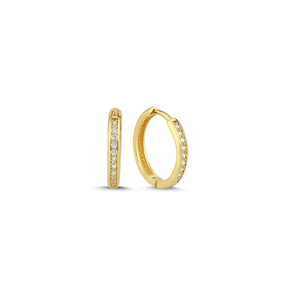 Melfia 14kt Guld Creol med Zirkonia 14,5mm 2344 214F