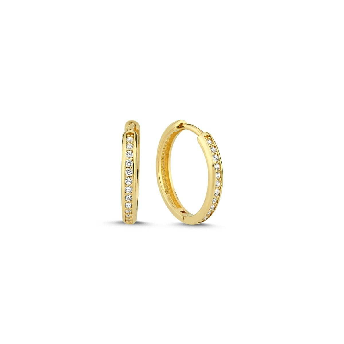 Melfia 14kt Guld Creol med Zirkonia 16mm 2345 214F