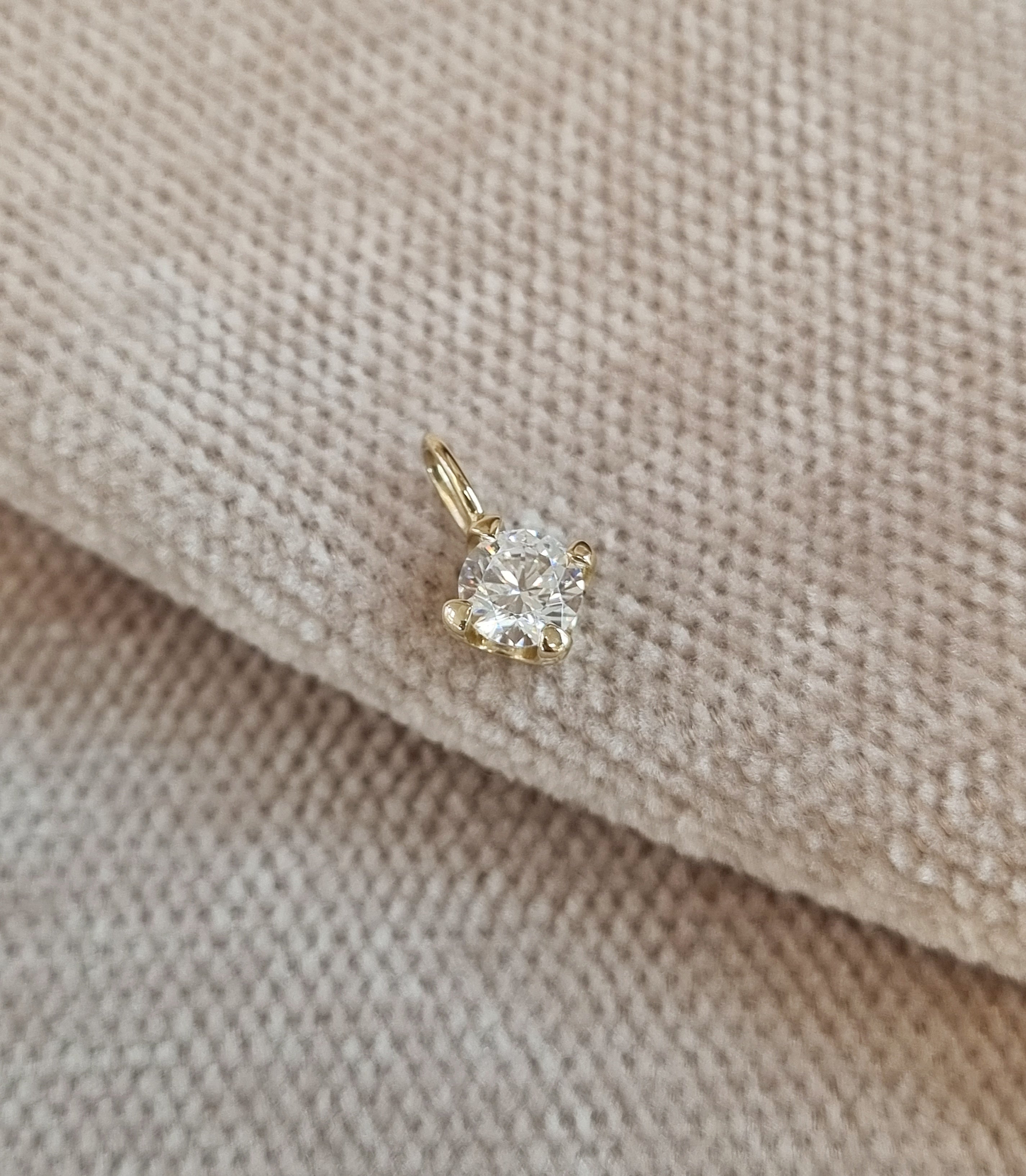 Bidstrup 14kt Solitaire Vedhæng med 5mm Zirkonia