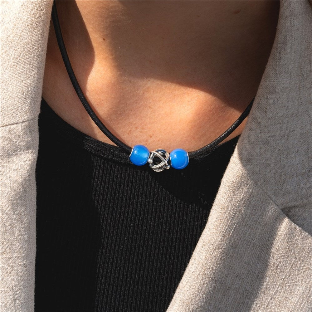 Trollbeads/Troldekugler Rund Blå Agat TSTBE-00038