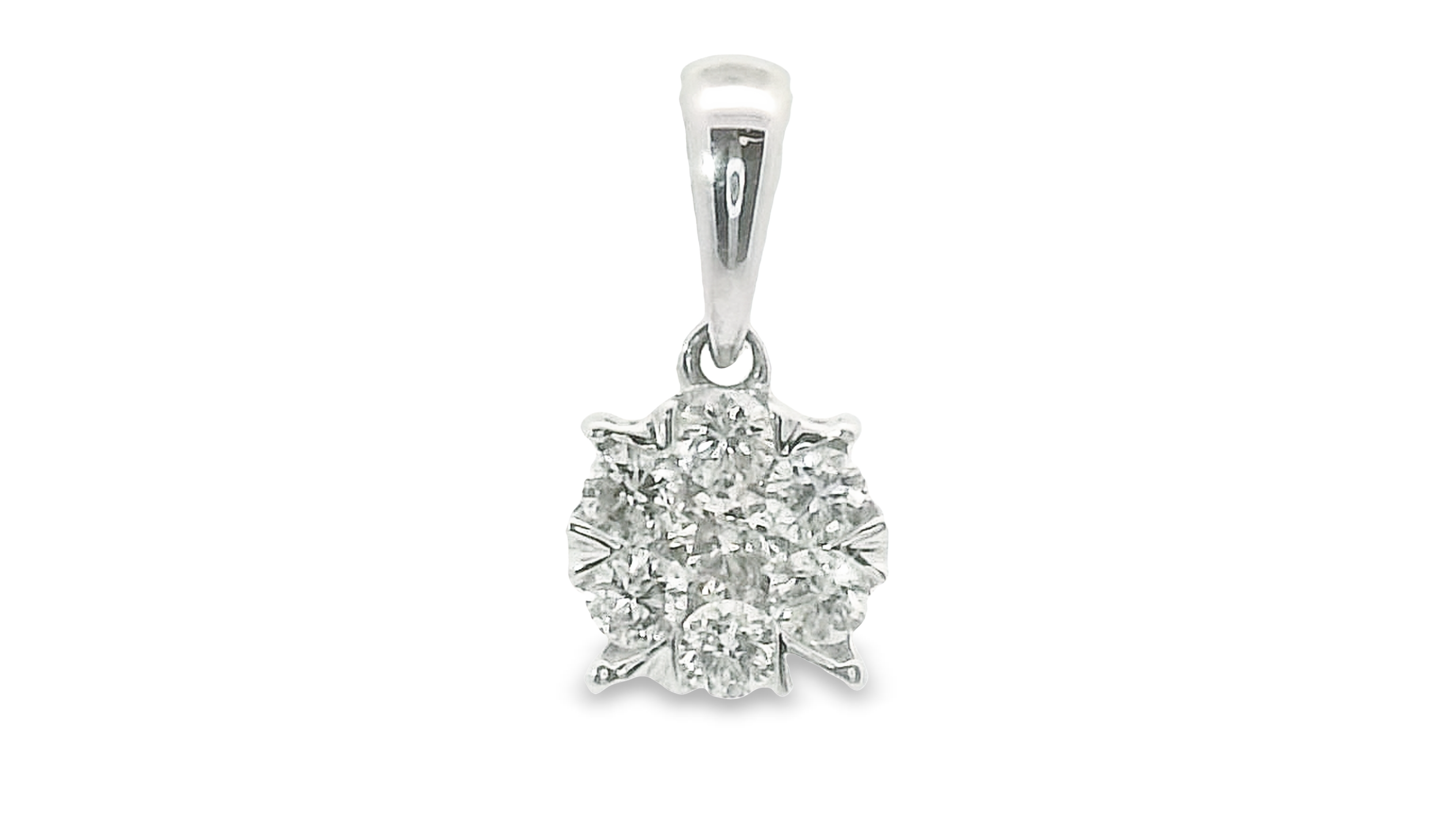 Bidstrup 18kt Hvidgulds Vedhæng med 0,20ct Diamanter
