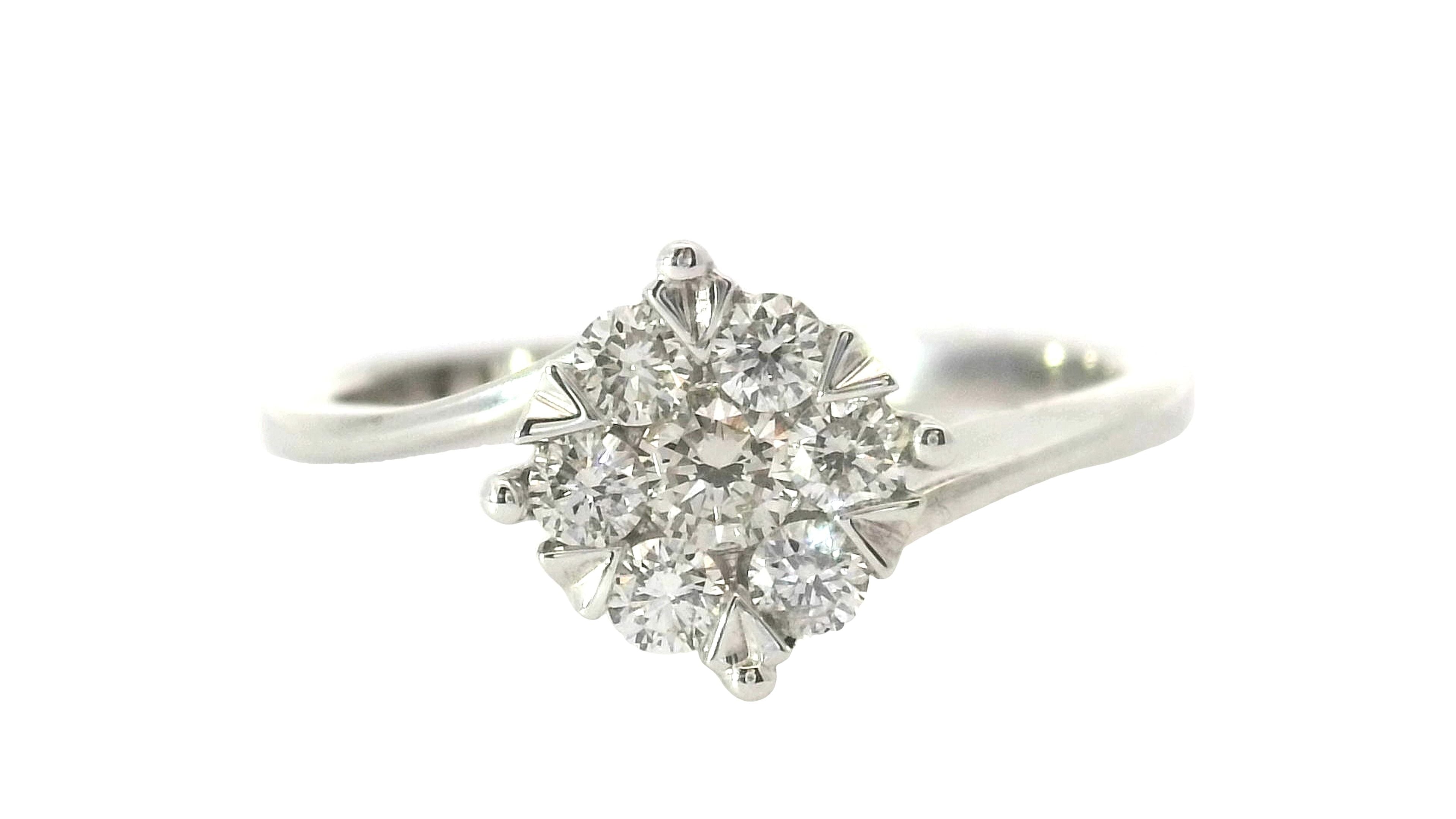 Bidstrup 18kt Hvidgulds Ring med 0,34ct Diamanter