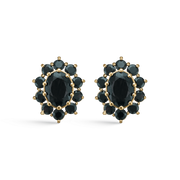 Støvring Design Forgyldt Ørestikker med Oval Granat F10253002