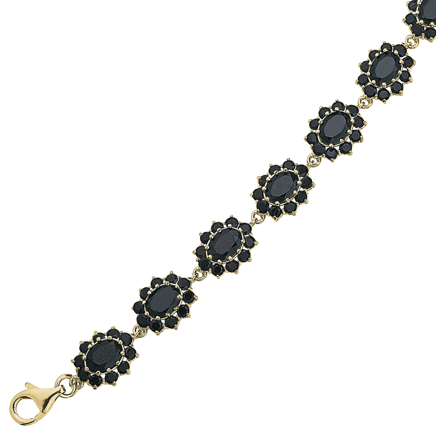 Støvring Design Forgyldt Armbånd med Oval Granat F15253002