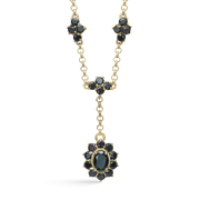 Støvring Design Forgyldt Collier med Oval Granat F16253902