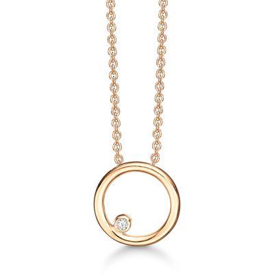 Støvring Design Forgyldt Collier med i alt 0,025ct Diamant F36223008