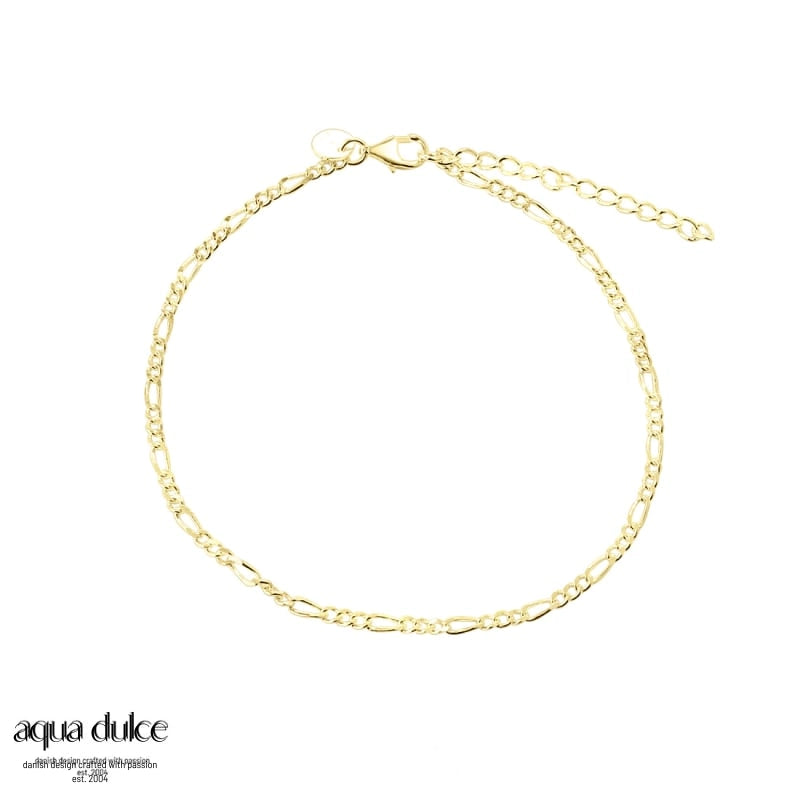 Aqua Dulce Forgyldt Figaro Ankelkæde