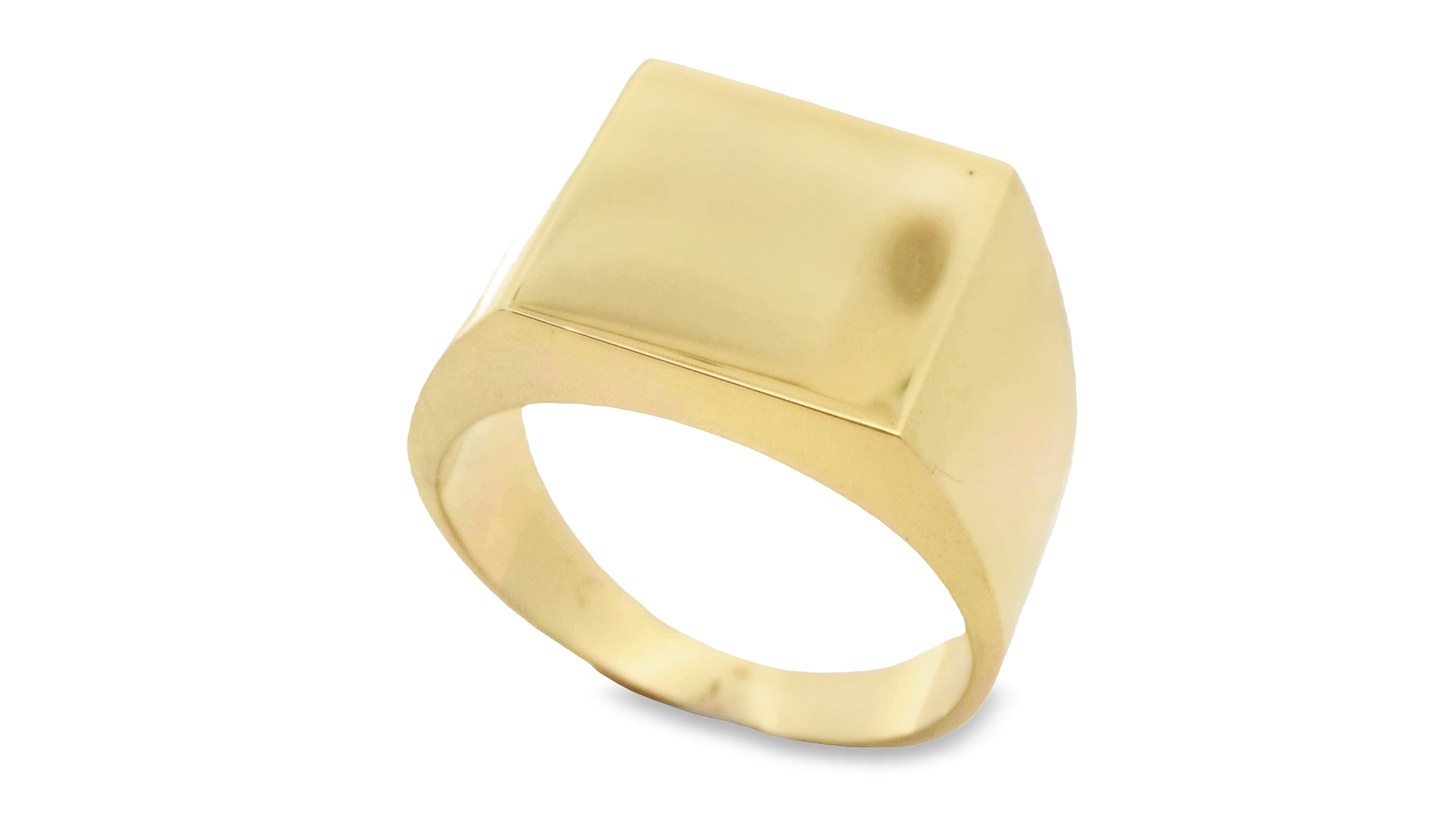 Bidstrup 14kt Guld Signet Ring med Firkantet Overflade