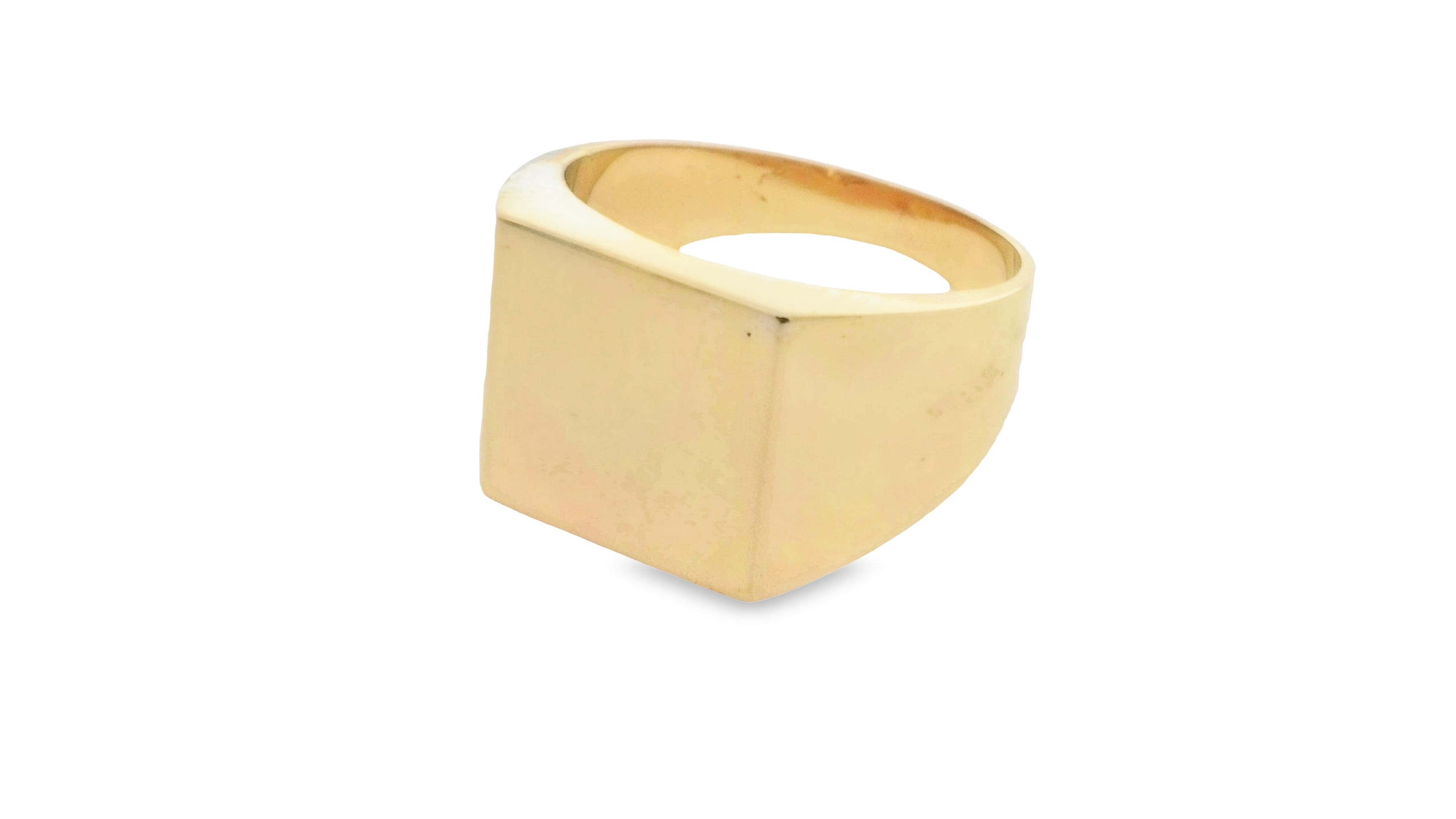 Bidstrup 14kt Guld Signet Ring med Firkantet Overflade