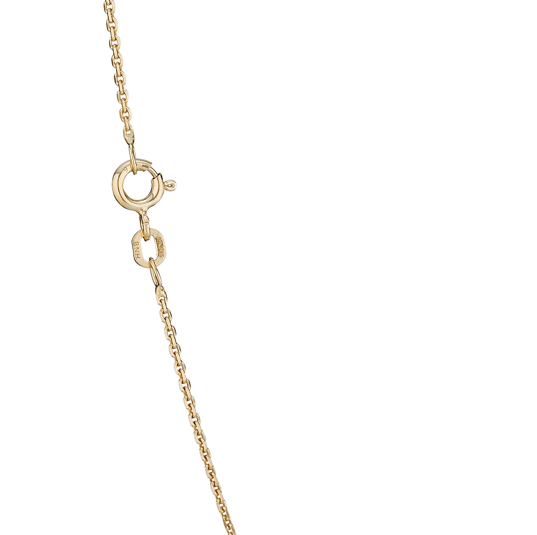 BNH Forgyldt Anker Facet Halskæde 0,5/1,4mm - 80cm