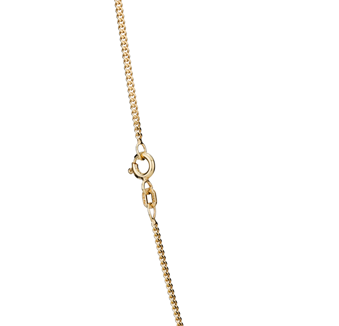 BNH Forgyldt Sølv Panser Halskæde 0,85/2,7mm - 55cm