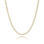 BNH Forgyldt Sølv Panser Halskæde 1,25/4,0mm - 45cm