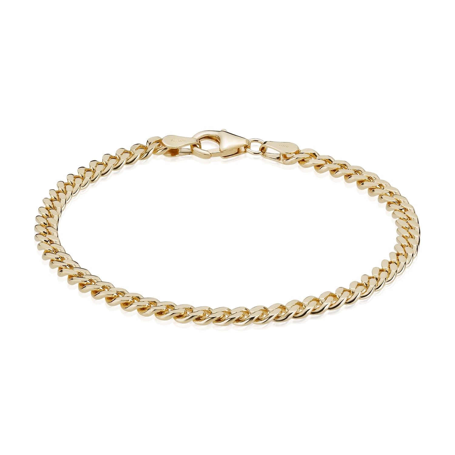 BNH Forgyldt Panser Armbånd 1,25/4,0mm - 18,5cm