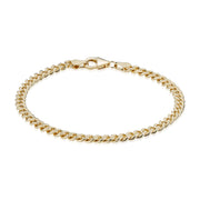 BNH Forgyldt Panser Armbånd 1,25/4,0mm - 18,5cm