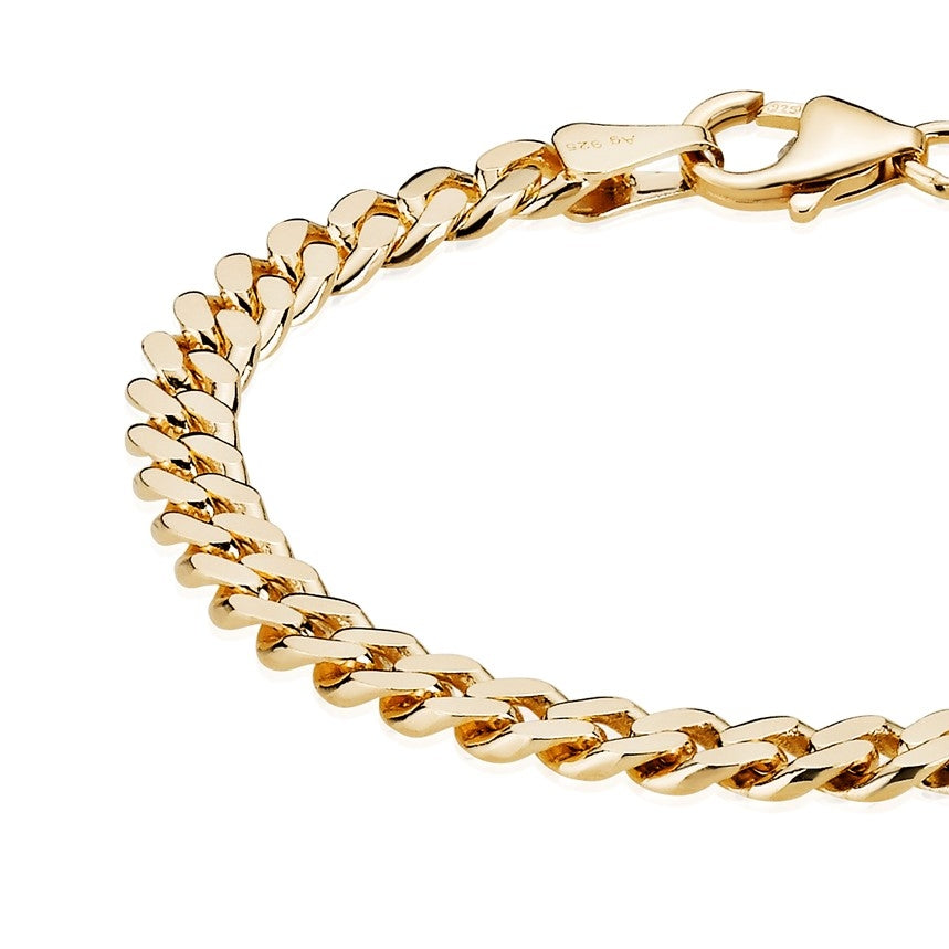 BNH Forgyldt Panser Armbånd 1,55/5,4mm - 18,5cm