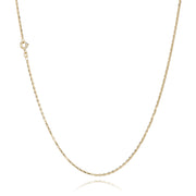 BNH 14kt Guld Anker Facet Halskæde 0,6/1,6mm - 60cm