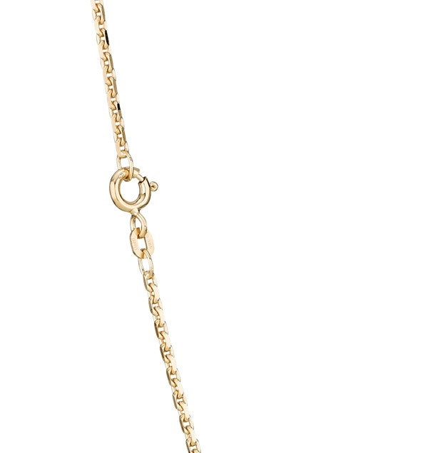 BNH 8kt Guld Anker Facet Halskæde 0,6/1,6mm - 50cm