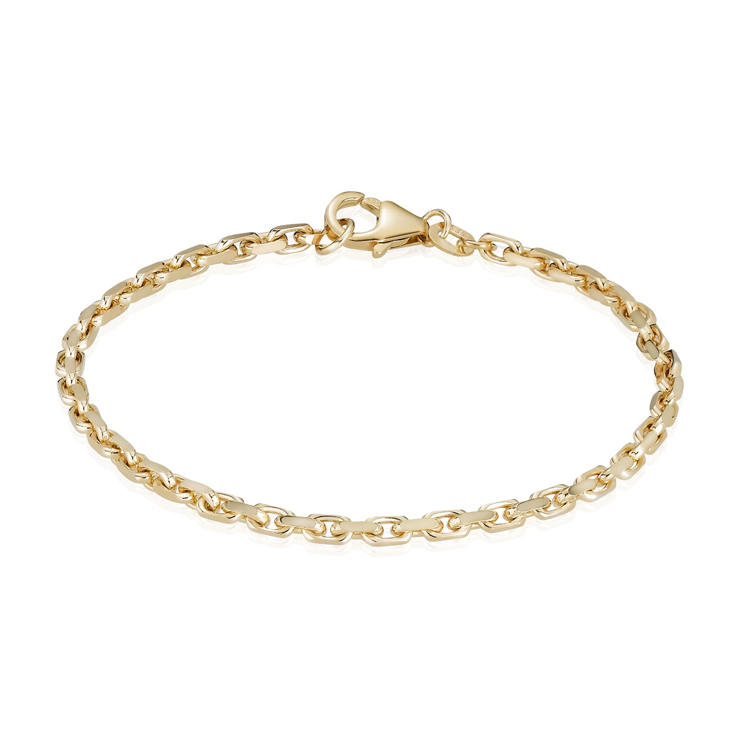 BNH 14kt Guld Anker Facet Armbånd 0,7/1,8mm - 18,5cm