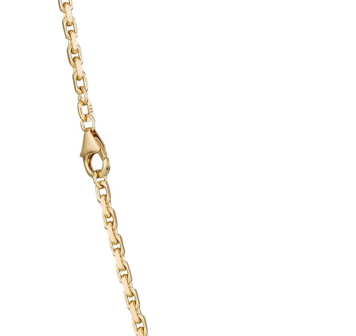 BNH 8kt Guld Anker Facet Halskæde 0,7/1,8mm - 42cm