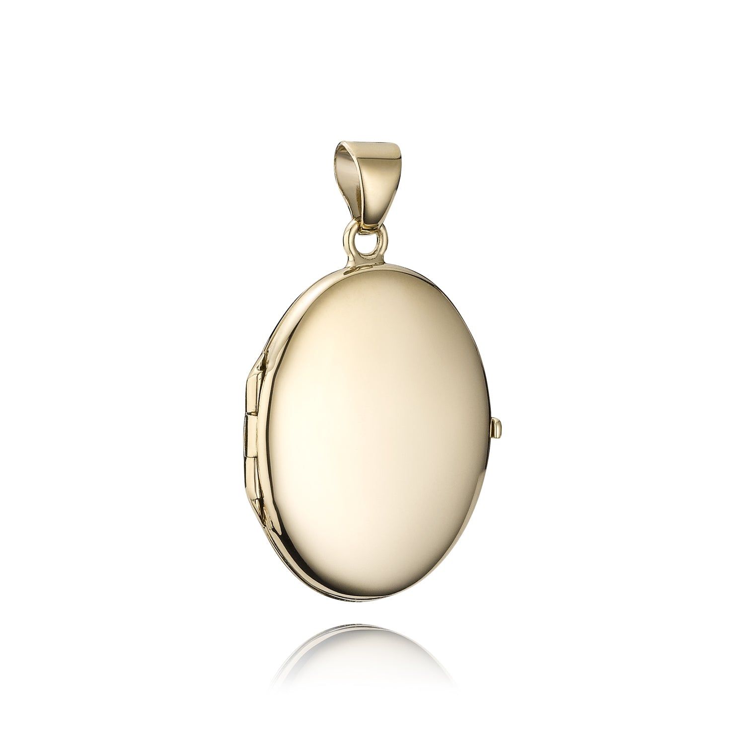 BNH 14kt Guld Oval Blank Medaljon 17x25mm