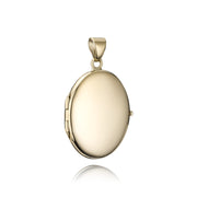 BNH 14kt Guld Oval Blank Medaljon 17x25mm