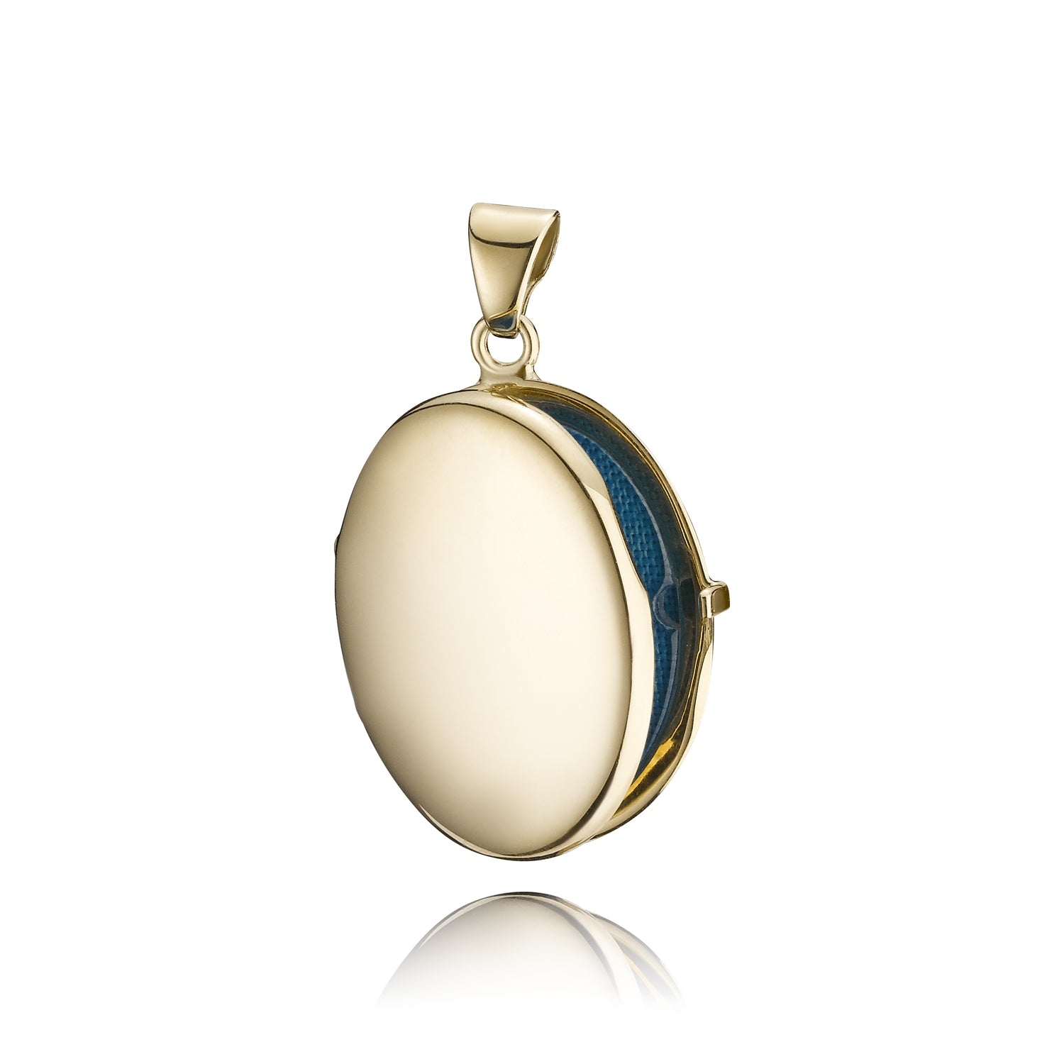 BNH 14kt Guld Oval Blank Medaljon 17x25mm