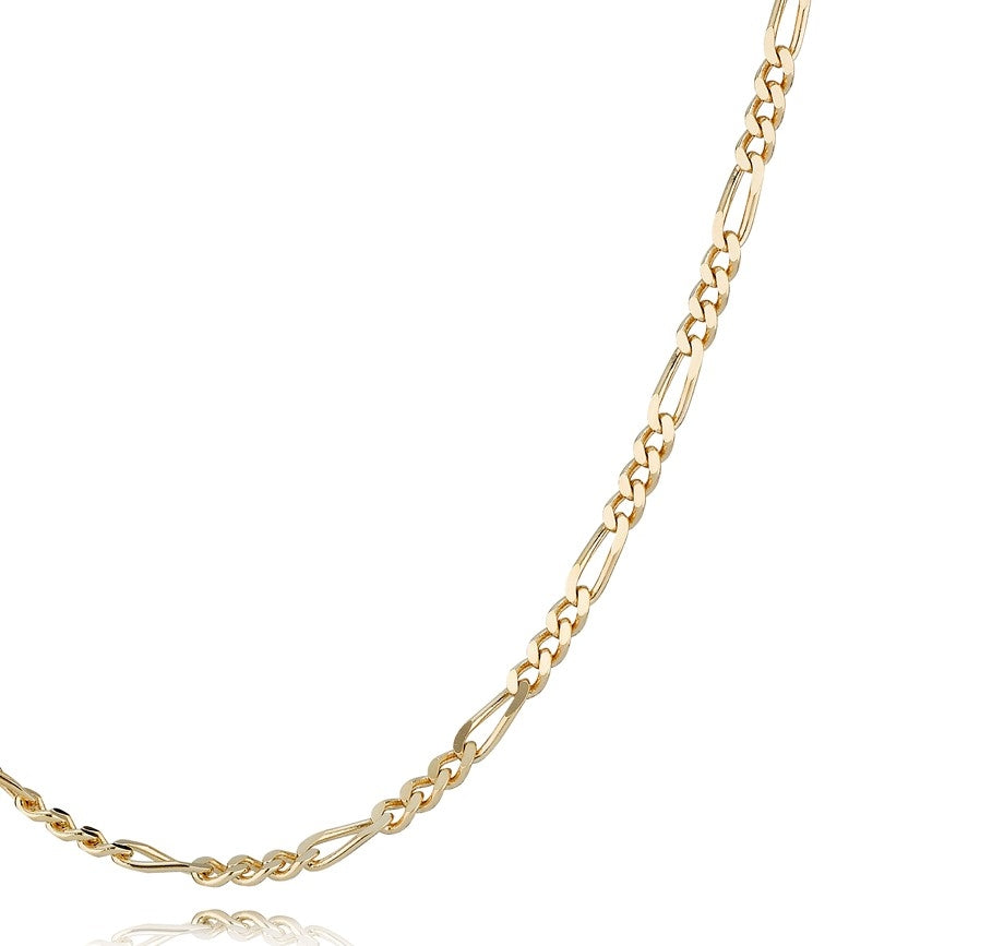 BNH 14kt Guld Figaro Kæde 0,85/2,8mm - 45cm