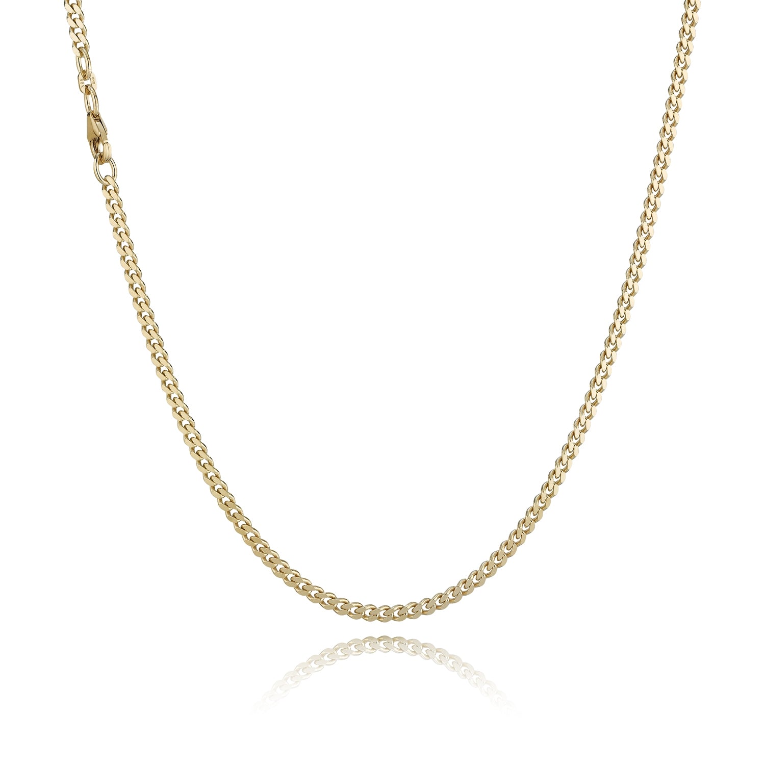 BNH 8kt Guld Panser Kæde 0,75/2,4mm - 55cm