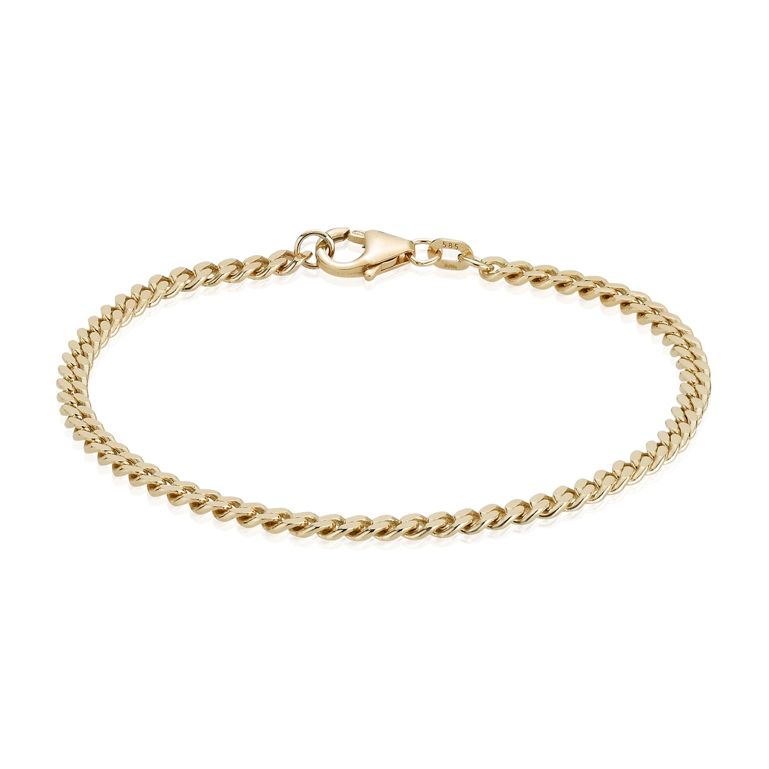 BNH 8kt Guld Panser Armbånd 1,05/3,3mm - 18,5cm