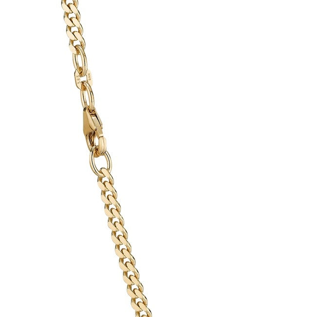 BNH 8kt Guld Panser Kæde 0,75/2,4mm - 55cm