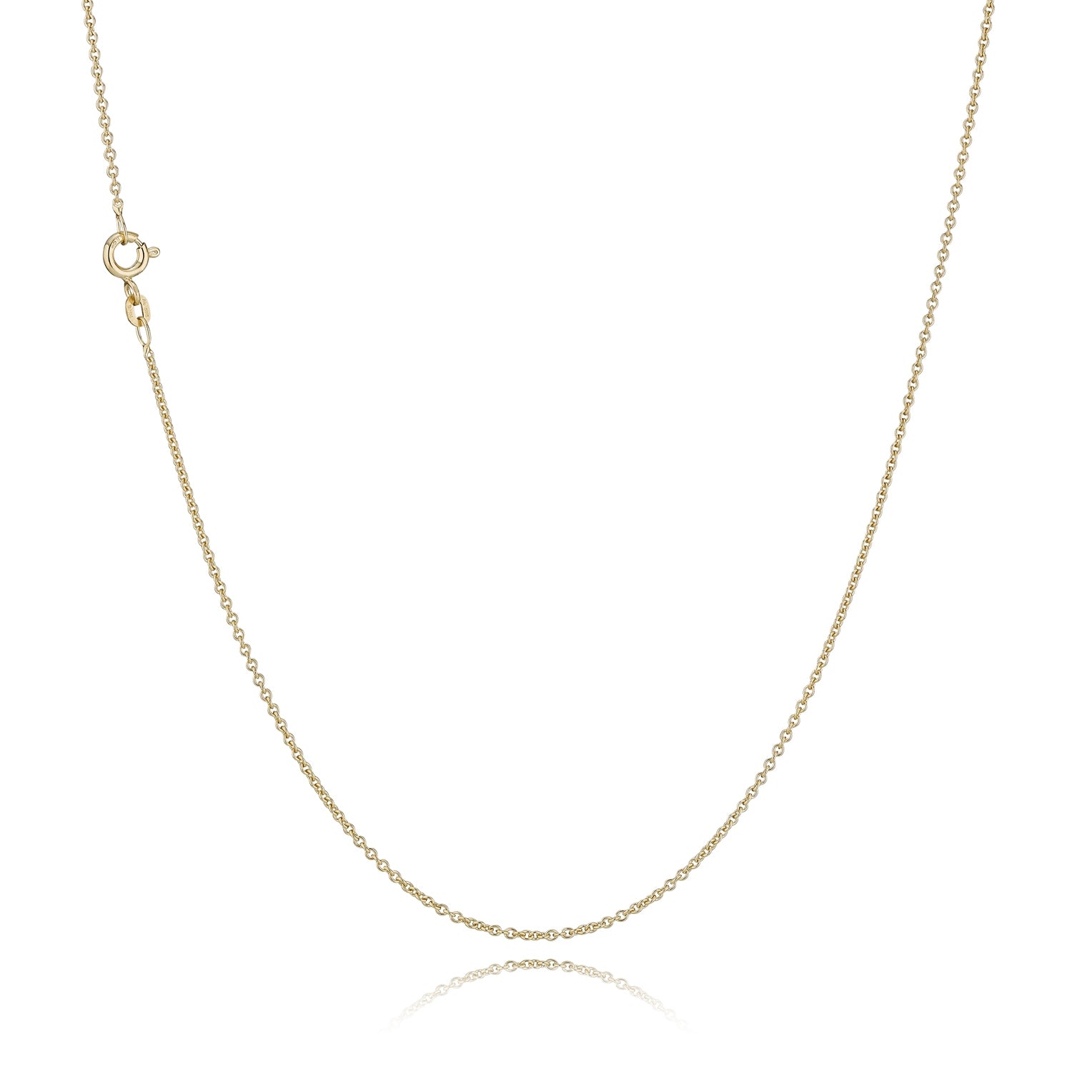 BNH 8kt Guld Rund Anker Halskæde 0,3/1,2mm - 38cm