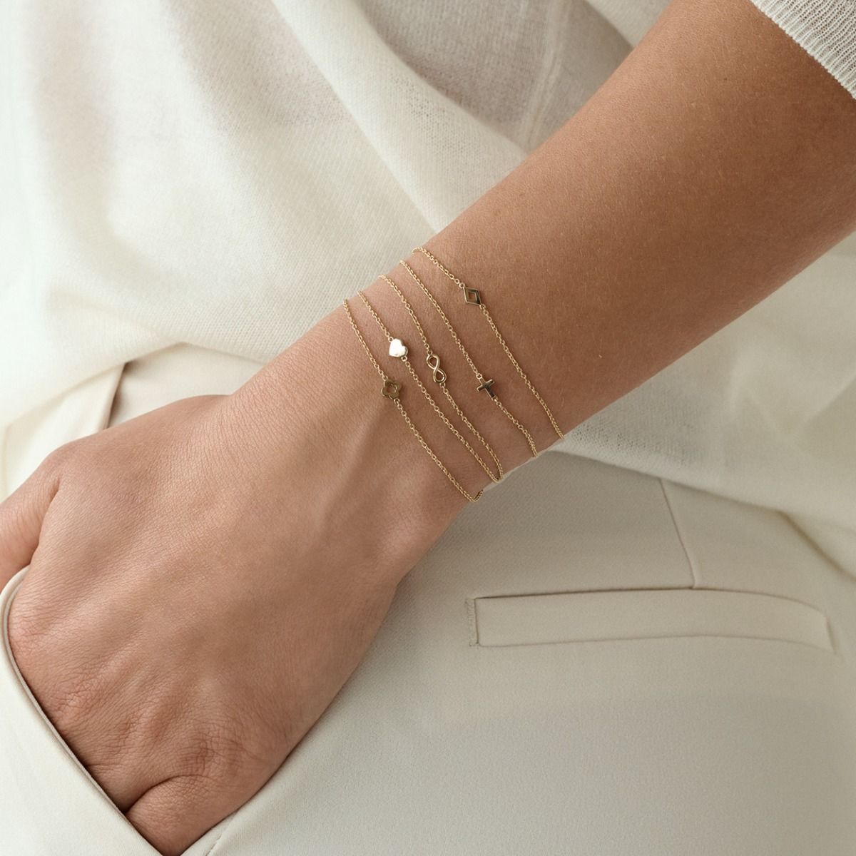 Nuran Icons armbånd Eternity 14kt guld