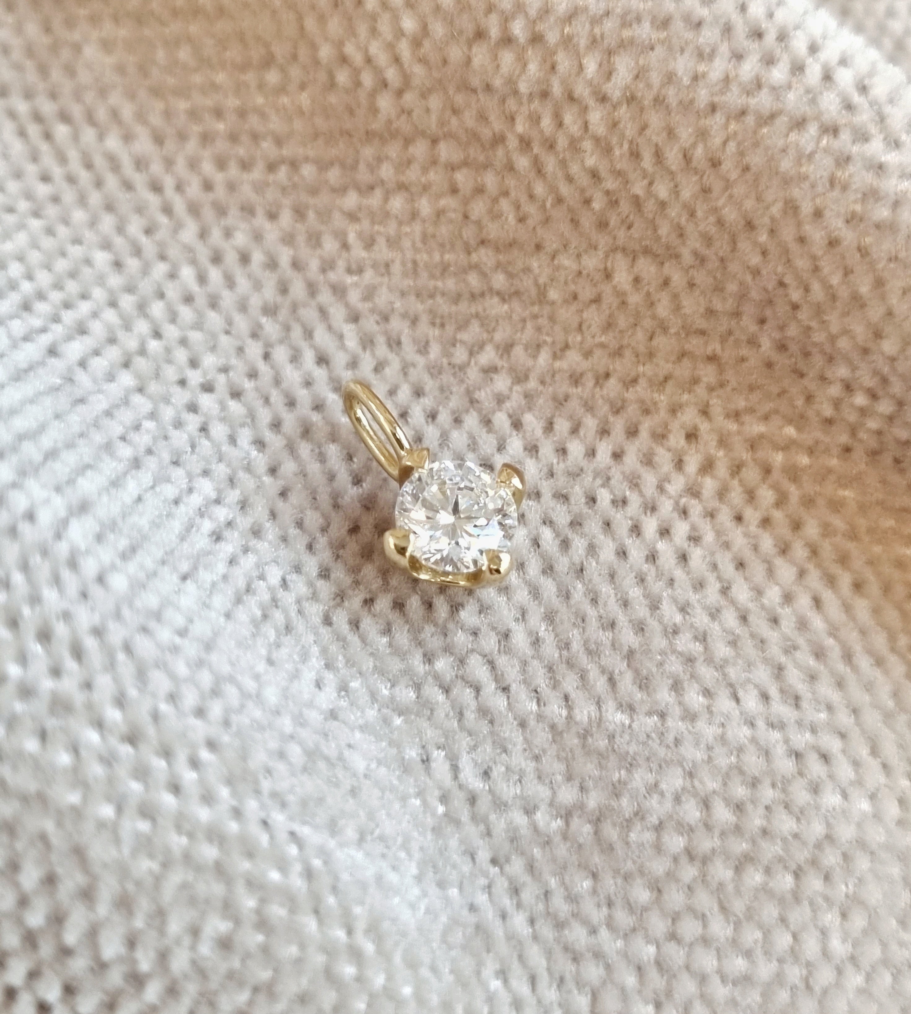 Bidstrup 14kt Solitaire Vedhæng med 0,50ct Lab-Grown Diamant