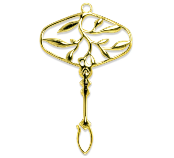 Gervin Bracelet Hook Leaves Forgyldt