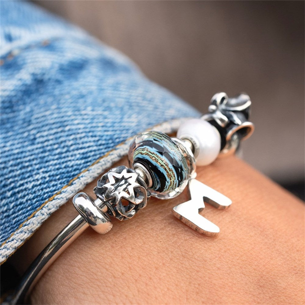 Trollbeads/Troldekugler Bogstav M kvast TAGBE-20282
