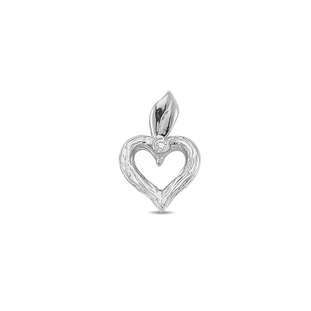 Nuran Nature 14kt Guld Hjerte Vedhæng med Blad L1757 001