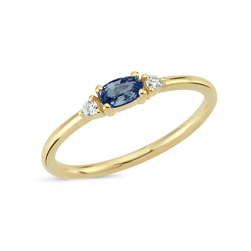 Nuran Petite ring 14kt guld med Safir