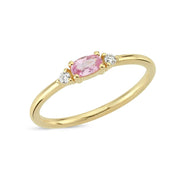 Nuran Petite ring 14kt guld med Pink Safir