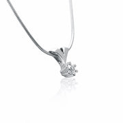Jan Jørgensen Brillanz 14kt Hvidgulds Vedhæng med 0,10ct Diamant
