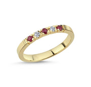 Nuran Promise Colour Ring med Rubin