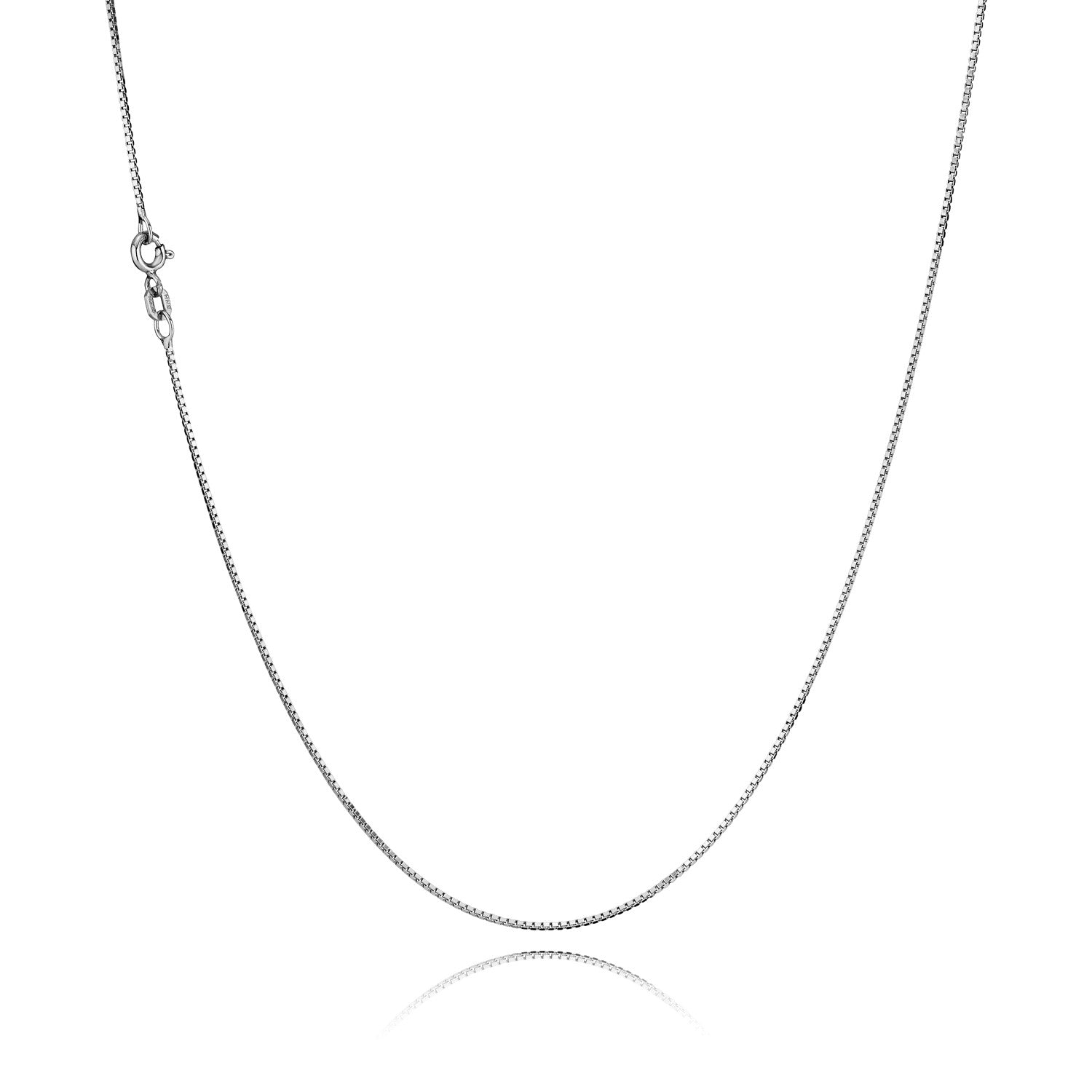 BNH Rhodineret Sølv Venezia Halskæde 1,2/1,2mm - 45cm