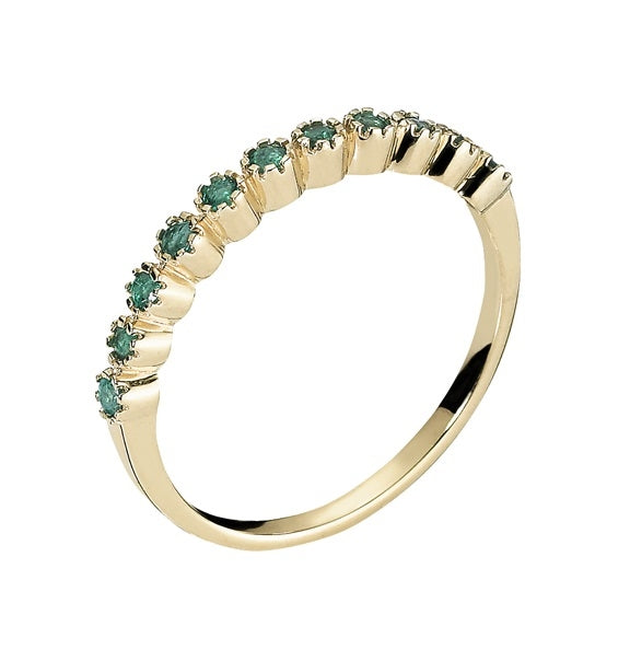 Lund Copenhagen Alliancering 8 kt. guld med Smaragd 307783-09