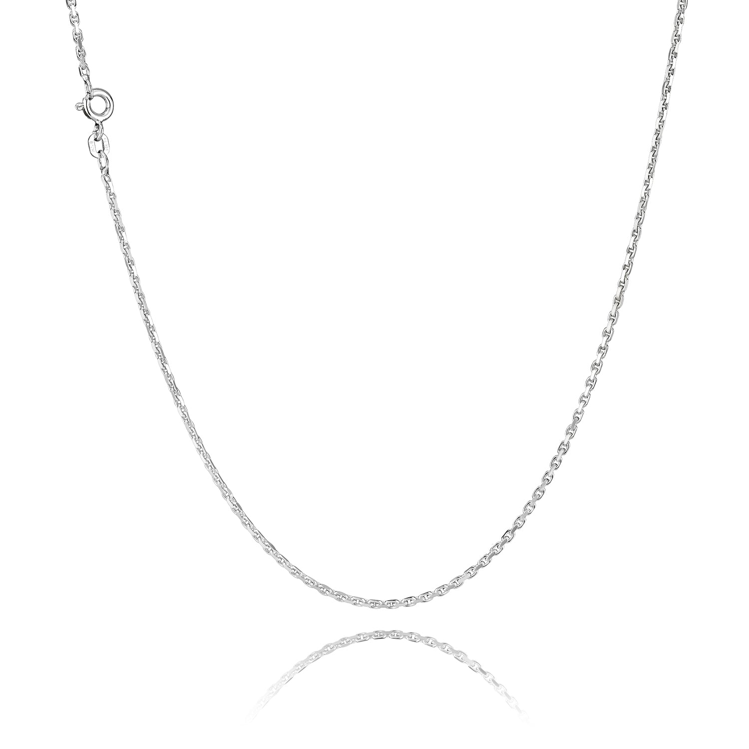 BNH Sølv Anker Facet Halskæde 1,0/2,6mm - 50cm