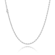BNH Sølv Anker Facet Halskæde 1,2/3,1mm - 55cm