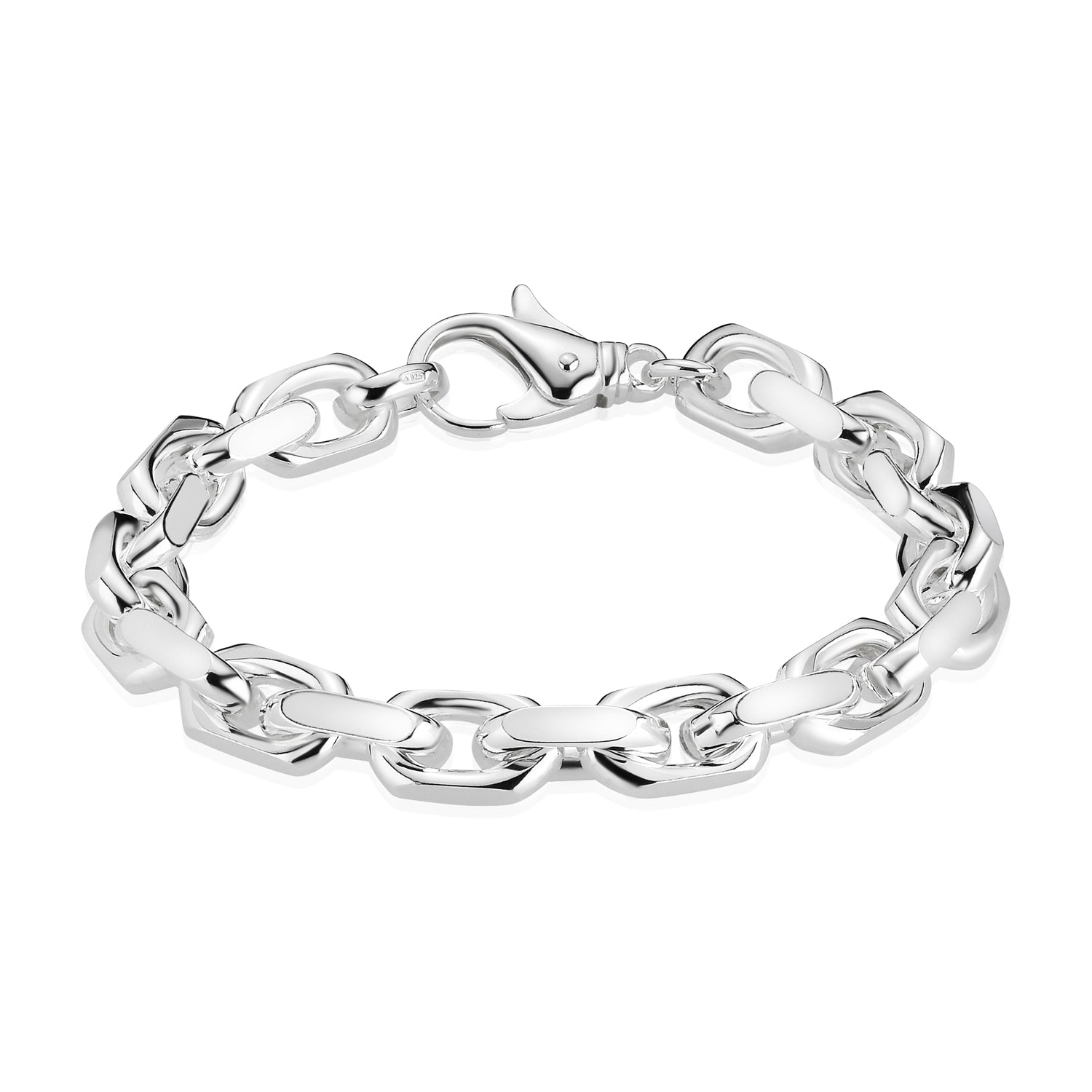 BNH Sølv Anker Facet Armbånd 3,0/7,8mm - 18,5cm