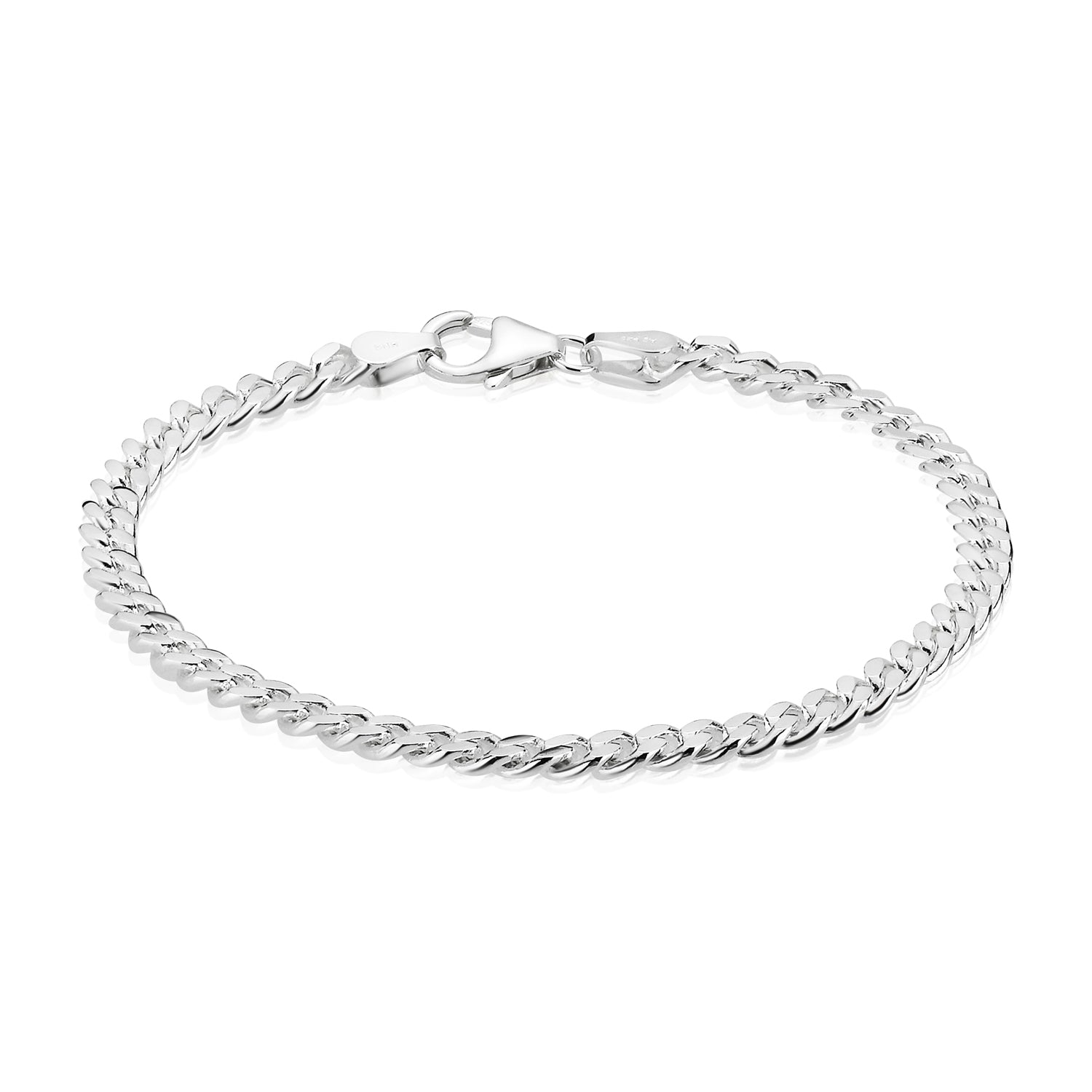 BNH Sølv Panser Armbånd 1,25/4,0mm - 21cm