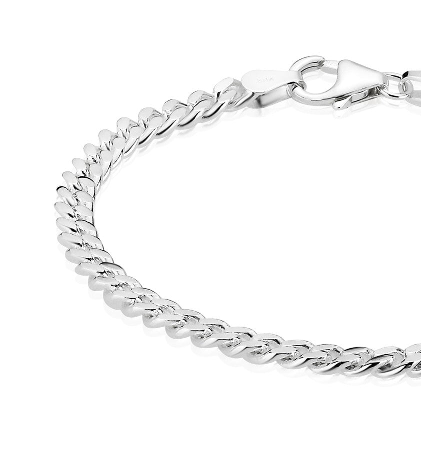 BNH Sølv Panser Armbånd 1,25/4,0mm - 21cm