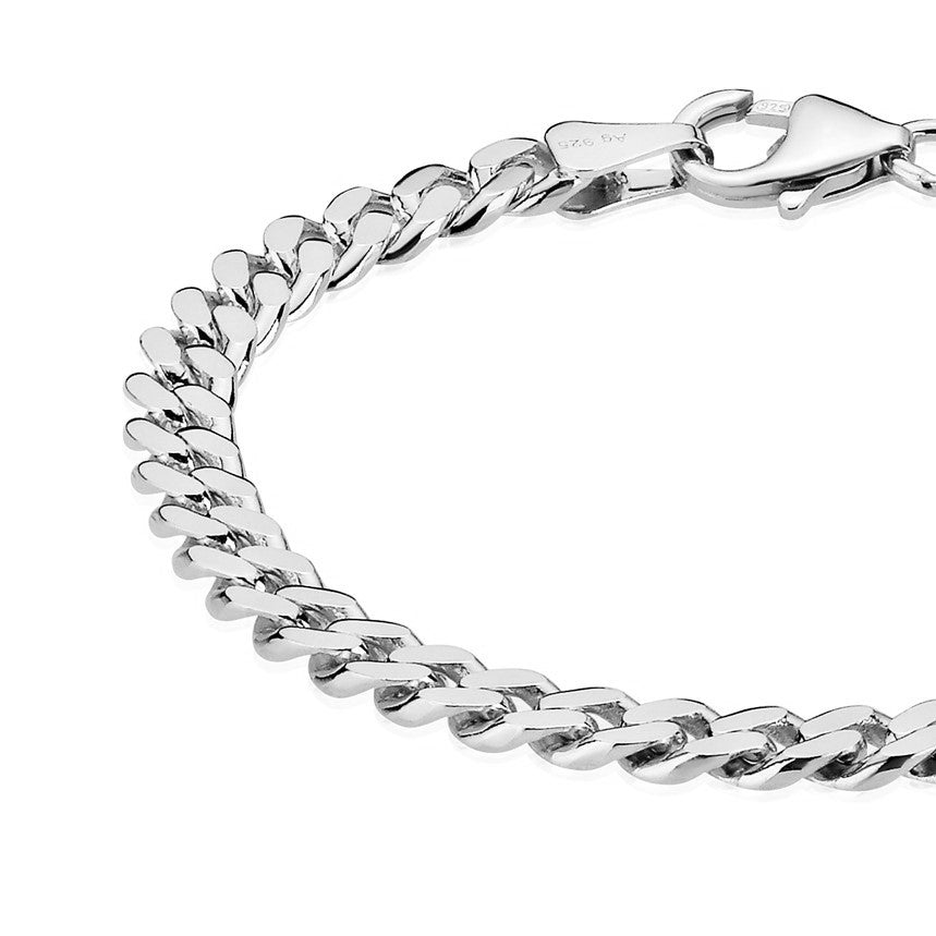 BNH Sølv Panser Armbånd 1,55/5,4mm - 18,5cm