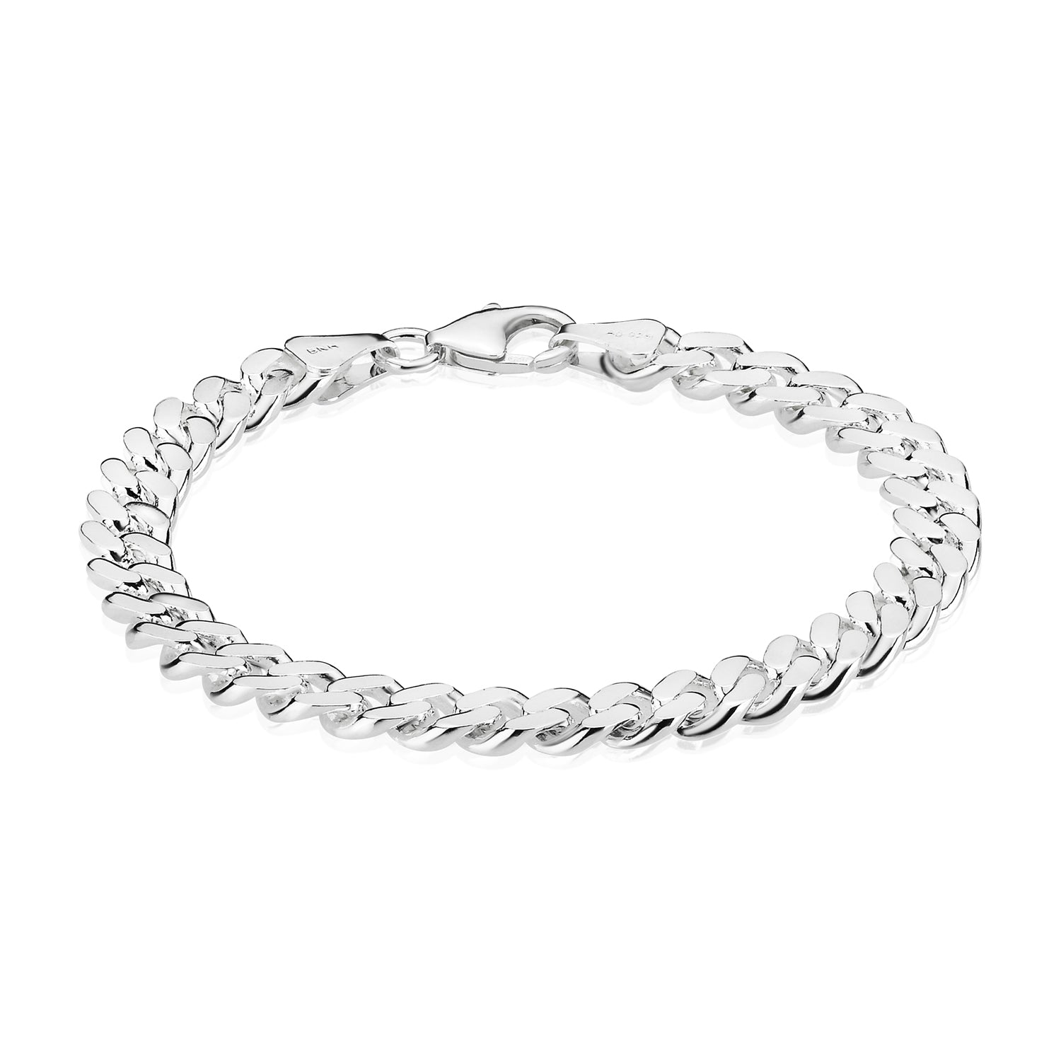 BNH Sølv Panser Armbånd 2,55/9,0mm - 18,5cm